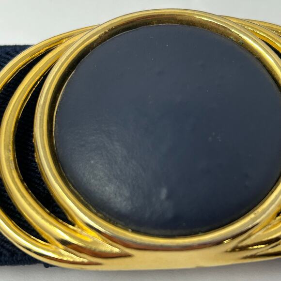 Lot 2 Vintage 80s Belts One Daylor Signed Preppy Fashion Retro Stretch Academia - Picture 8 of 9